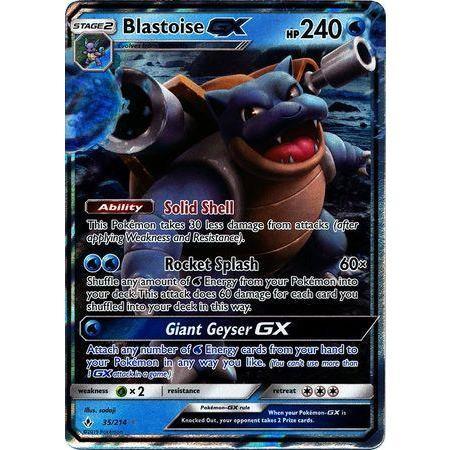 Blastoise GX -Single Card-Ultra Rare [35/214]-The Pokémon Company International-Ace Cards &amp; Collectibles