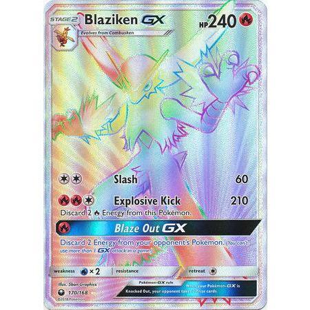 Blaziken GX -Single Card-Hyper Rare [170/168]-The Pokémon Company International-Ace Cards &amp; Collectibles