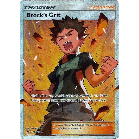 Brock&#39;s Grit -Single Card-Full Art Ultra Rare [172/181]-The Pokémon Company International-Ace Cards &amp; Collectibles