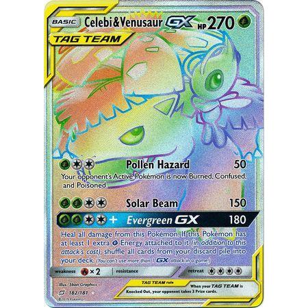 Celebi &amp; Venusaur GX -Single Card-Hyper Rare [182/181]-The Pokémon Company International-Ace Cards &amp; Collectibles
