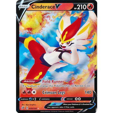 Cinderace V -Single Card-Ultra Rare [035/192]-The Pokémon Company International-Ace Cards & Collectibles