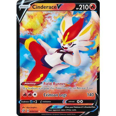Cinderace V -Single Card-Ultra Rare [035/192]-The Pokémon Company International-Ace Cards &amp; Collectibles