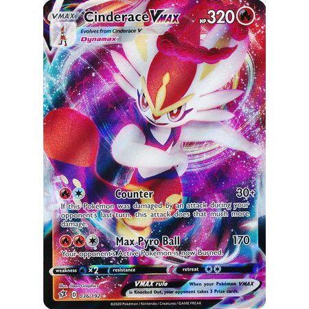 Cinderace VMAX -Single Card-Ultra Rare [036/192]-The Pokémon Company International-Ace Cards &amp; Collectibles