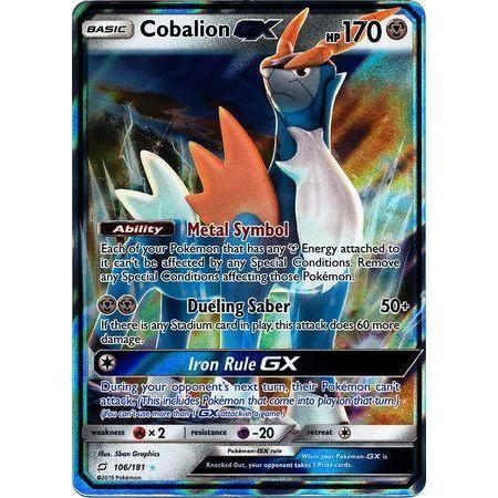 Cobalion GX -Single Card-Ultra Rare [106/181]-The Pokémon Company International-Ace Cards &amp; Collectibles