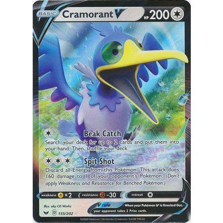 Cramorant V -Single Card-Ultra Rare [155/202]-The Pokémon Company International-Ace Cards & Collectibles