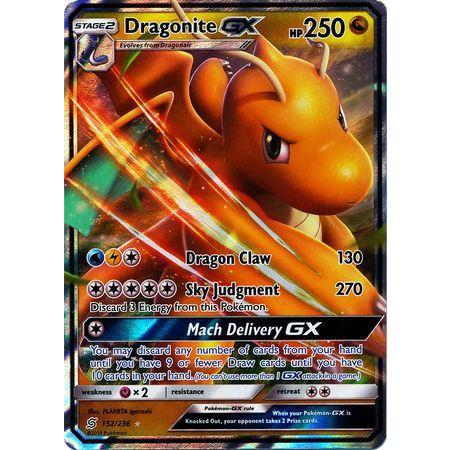 Dragonite GX -Single Card-Ultra Rare [152/236]-The Pokémon Company International-Ace Cards &amp; Collectibles