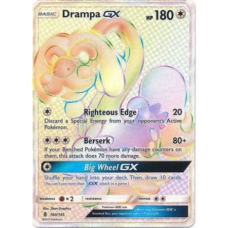Drampa GX -Single Card-Hyper Rare [160/145]-The Pokémon Company International-Ace Cards &amp; Collectibles