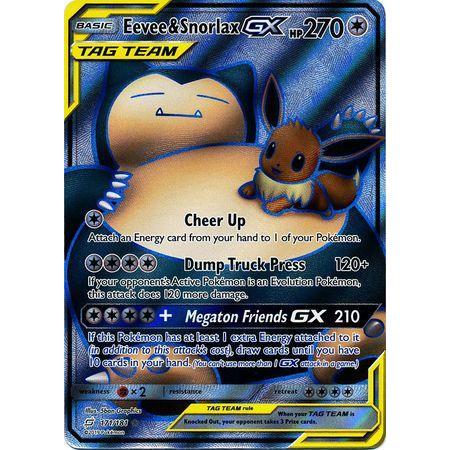 Eevee &amp; Snorlax GX -Single Card-Full Art Ultra Rare [171/181]-The Pokémon Company International-Ace Cards &amp; Collectibles