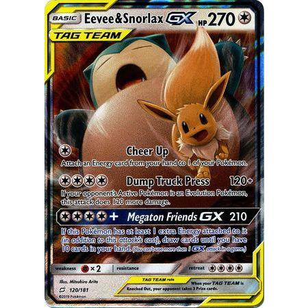 Eevee &amp; Snorlax GX -Single Card-Ultra Rare [120/181]-The Pokémon Company International-Ace Cards &amp; Collectibles