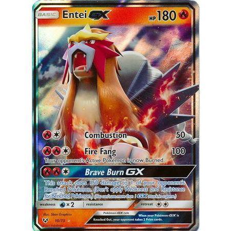 Entei GX -Single Card-Ultra Rare [10/73]-The Pokémon Company International-Ace Cards &amp; Collectibles
