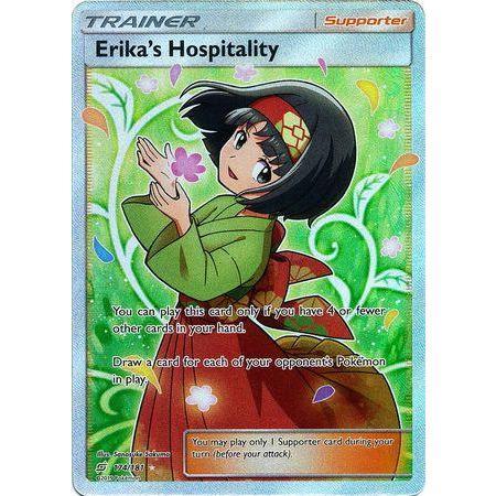 Erika&#39;s Hospitality -Single Card-Full Art Ultra Rare [174/181]-The Pokémon Company International-Ace Cards &amp; Collectibles