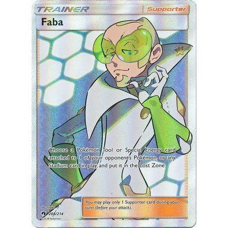Faba -Single Card-Full Art Ultra Rare [208/214]-The Pokémon Company International-Ace Cards &amp; Collectibles