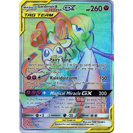 Gardevoir & Sylveon GX - Tag Team - Gold Foil Pokemon Card Fan Art