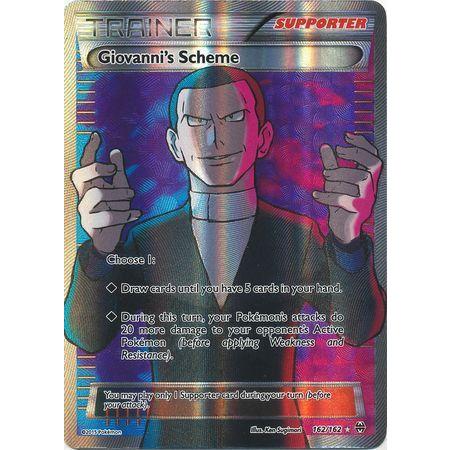 Giovanni&#39;s Scheme -Single Card-Full Art Ultra Rare [162/162]-The Pokémon Company International-Ace Cards &amp; Collectibles