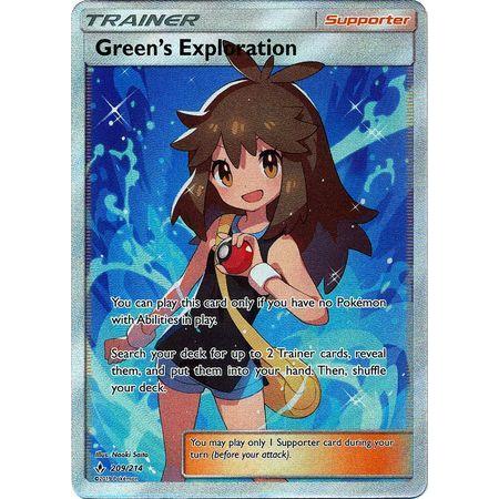 Green&#39;s Exploration -Single Card-Full Art Ultra Rare [209/214]-The Pokémon Company International-Ace Cards &amp; Collectibles