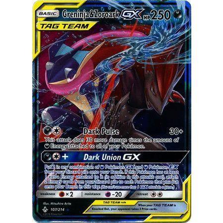 Greninja &amp; Zoroark GX -Single Card-Ultra Rare [107/214]-The Pokémon Company International-Ace Cards &amp; Collectibles