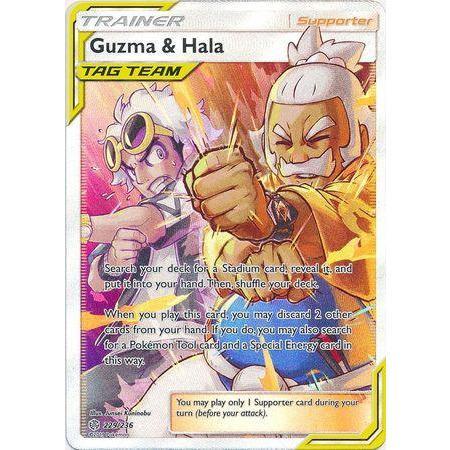 Guzma &amp; Hala -Single Card-Full Art Ultra Rare [229/236]-The Pokémon Company International-Ace Cards &amp; Collectibles