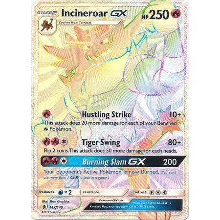 Incineroar GX -Single Card-Hyper Rare [147/145]-The Pokémon Company International-Ace Cards & Collectibles