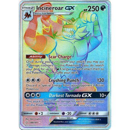 Incineroar GX -Single Card-Hyper Rare [188/181]-The Pokémon Company International-Ace Cards &amp; Collectibles