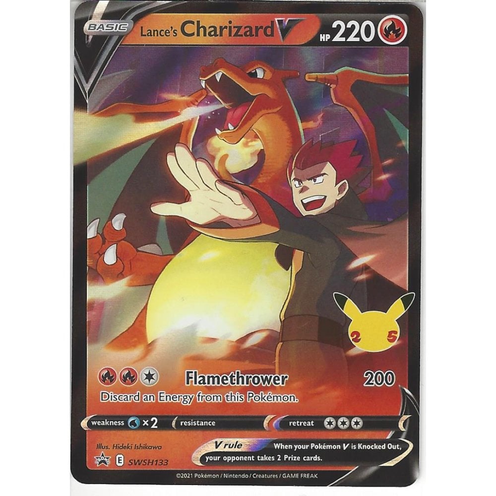 Lance&#39;s Charizard V Promo / Dark Sylveon V Promo -Single Card-Lance&#39;s Charizard V Promo-The Pokémon Company International-Ace Cards &amp; Collectibles