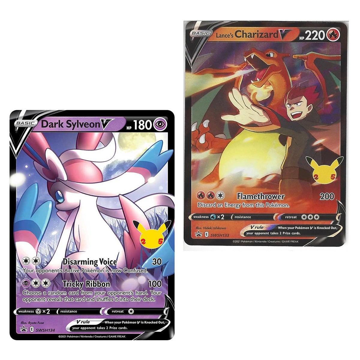 Lance&#39;s Charizard V Promo / Dark Sylveon V Promo -Single Card-Lance&#39;s Charizard V Promo-The Pokémon Company International-Ace Cards &amp; Collectibles