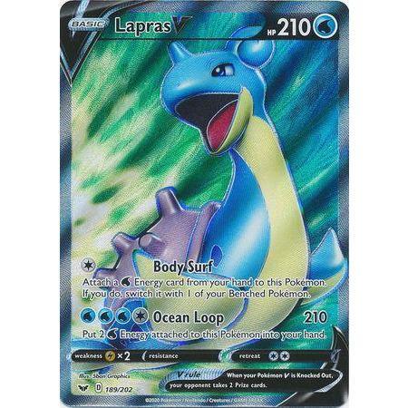 Lapras V -Single Card-Full Art Ultra Rare [189/202]-The Pokémon Company International-Ace Cards & Collectibles