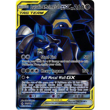 Lucario &amp; Melmetal GX -Single Card-Full Art Ultra Rare [203/214]-The Pokémon Company International-Ace Cards &amp; Collectibles