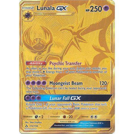 Lunala GX -Single Card-Gold Secret [172/156]-The Pokémon Company International-Ace Cards &amp; Collectibles