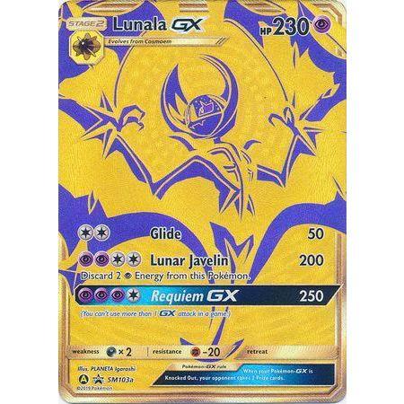 Lunala GX -Single Card-Gold Secret (Promo) [sm103a]-The Pokémon Company International-Ace Cards &amp; Collectibles