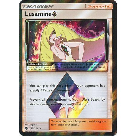 Lusamine Prism Star -Single Card-Holo Rare [182/214]-The Pokémon Company International-Ace Cards & Collectibles
