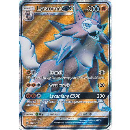 Lycanroc GX -Single Card-Full Art Ultra Rare [136/147]-The Pokémon Company International-Ace Cards &amp; Collectibles