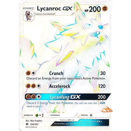 Lycanroc GX -Single Card-Hyper Rare [155/147]-The Pokémon Company International-Ace Cards & Collectibles
