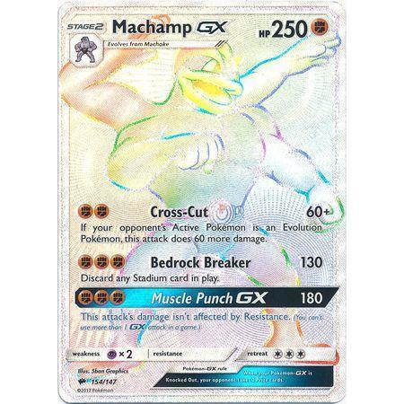Machamp GX -Single Card-Hyper Rare [154/147]-The Pokémon Company International-Ace Cards &amp; Collectibles