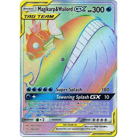 Magikarp &amp; Wailord GX -Single Card-Hyper Rare [183/181]-The Pokémon Company International-Ace Cards &amp; Collectibles