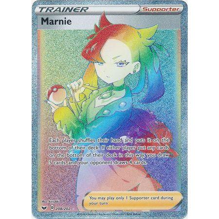 Marnie -Single Card-Hyper Rare [208/202]-The Pokemon Company International-Ace Cards &amp; Collectibles