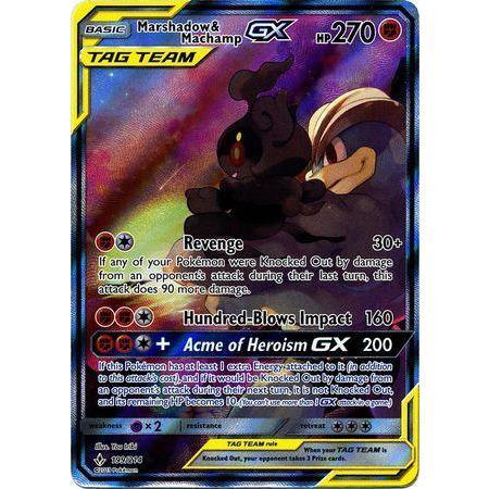 Marshadow & Machamp GX -Single Card-Ultra Rare [082/214]-The Pokemon Company International-Ace Cards & Collectibles