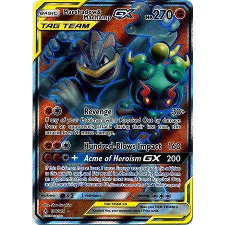 Marshadow & Machamp GX -Single Card-Ultra Rare [082/214]-The Pokemon Company International-Ace Cards & Collectibles