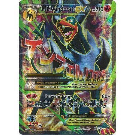 Mega Houndoom EX -Single Card-Full Art Ultra Rare [154/162]-The Pokémon Company International-Ace Cards &amp; Collectibles