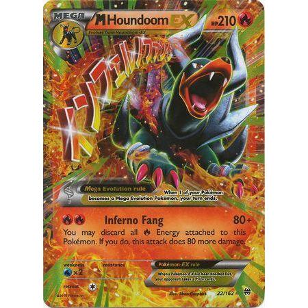 Mega Houndoom EX -Single Card-Ultra Rare [22/162]-The Pokémon Company International-Ace Cards &amp; Collectibles