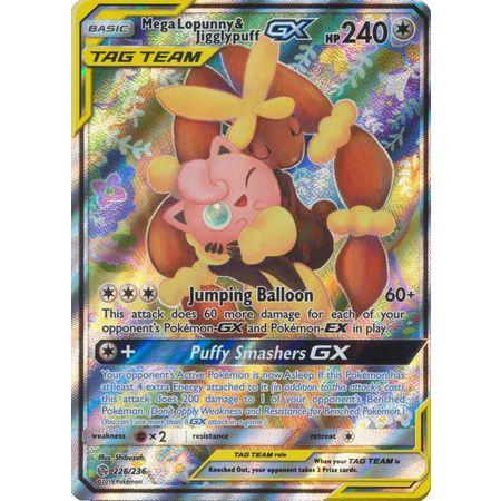Mega Lopunny & Jigglypuff GX -Single Card-Ultra Rare [165/236]-The Pokémon Company International-Ace Cards & Collectibles