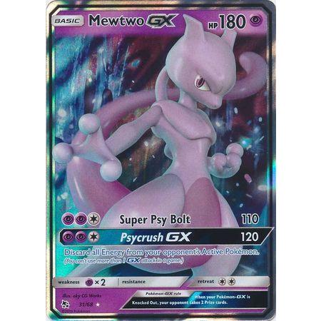 Mewtwo GX -Single Card-Ultra Rare [31/68]-The Pokémon Company International-Ace Cards & Collectibles