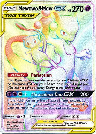 Mewtwo &amp; Mew GX -Single Card-Hyper Rare [242/236]-The Pokémon Company International-Ace Cards &amp; Collectibles