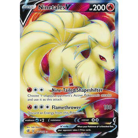 Ninetales V -Single Card-Full Art Ultra Rare [177/192]-The Pokémon Company International-Ace Cards & Collectibles