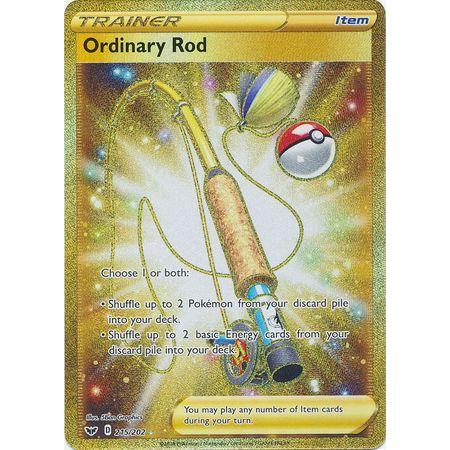 Ordinary Rod -Single Card-Secret Rare [215/202]-The Pokémon Company International-Ace Cards &amp; Collectibles