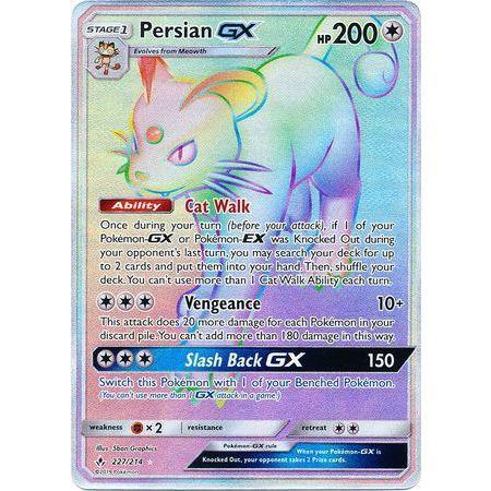 Persian GX -Single Card-Hyper Rare [227/214]-The Pokémon Company International-Ace Cards &amp; Collectibles