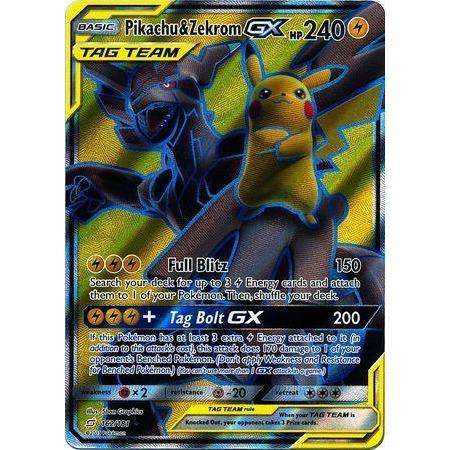 Pikachu &amp; Zekrom GX -Single Card-Full Art Ultra Rare [162/181]-The Pokémon Company International-Ace Cards &amp; Collectibles