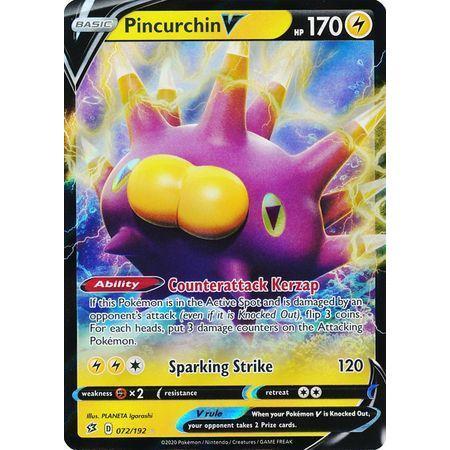 Pincurchin V -Single Card-Ultra Rare [072/192]-The Pokémon Company International-Ace Cards &amp; Collectibles