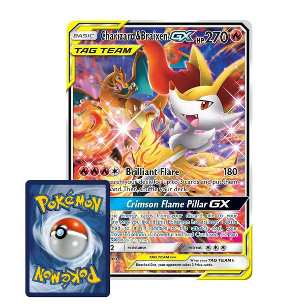 Pokemon Charizard & Braixen GX Jumbo Card-The Pokémon Company International-Ace Cards & Collectibles