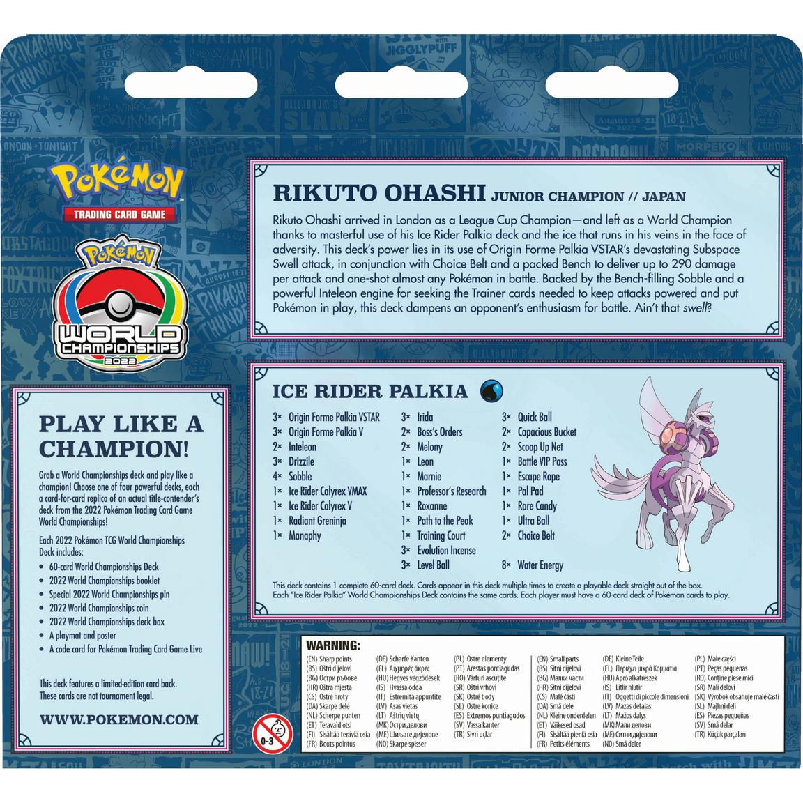 Pokemon TCG 2022 World Championship Deck-Set of 4-The Pokémon Company International-Ace Cards &amp; Collectibles