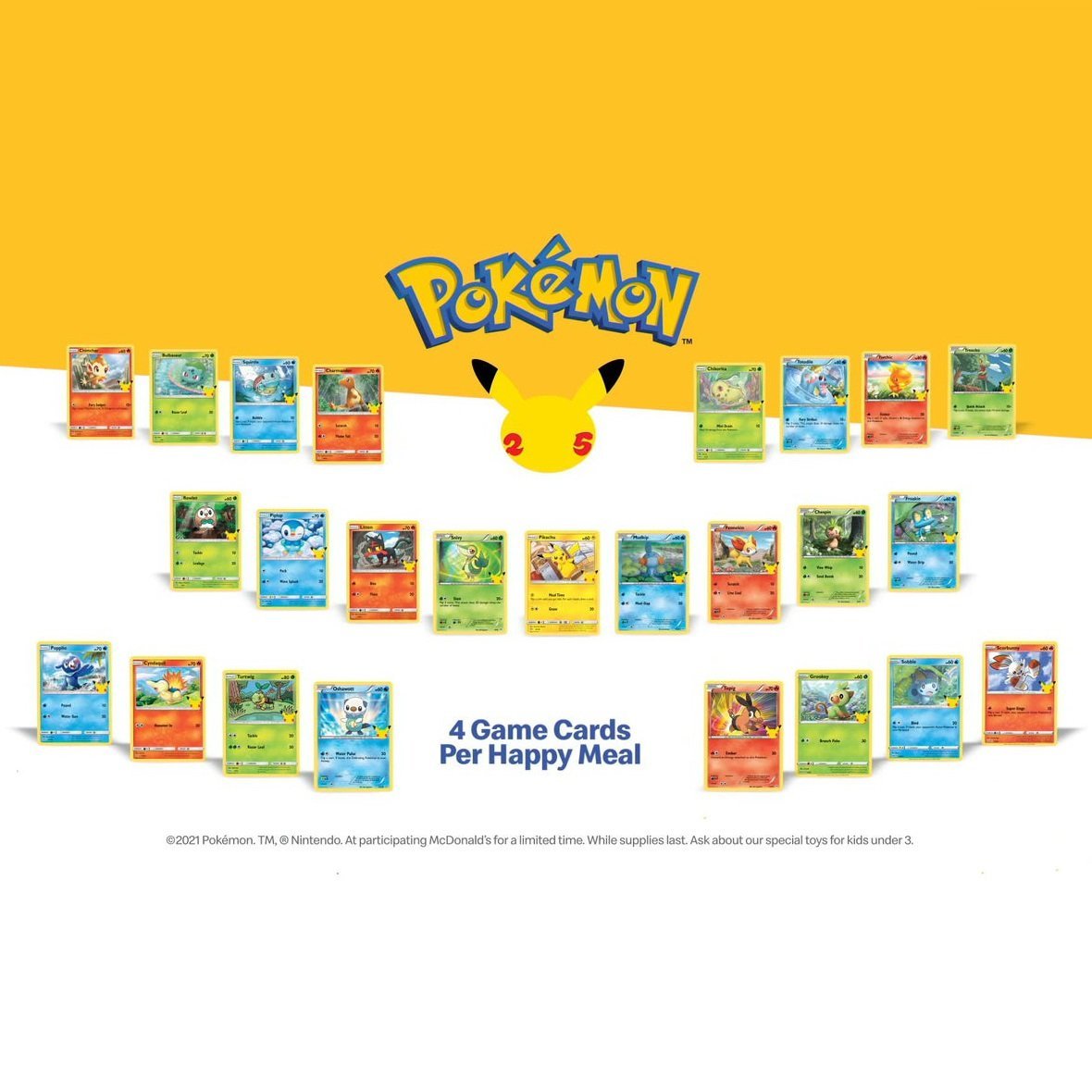 Pokemon TCG 25th Anniversary McDonald's Happy Meal Special Booster